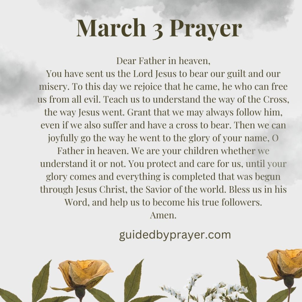 March 3 Prayer