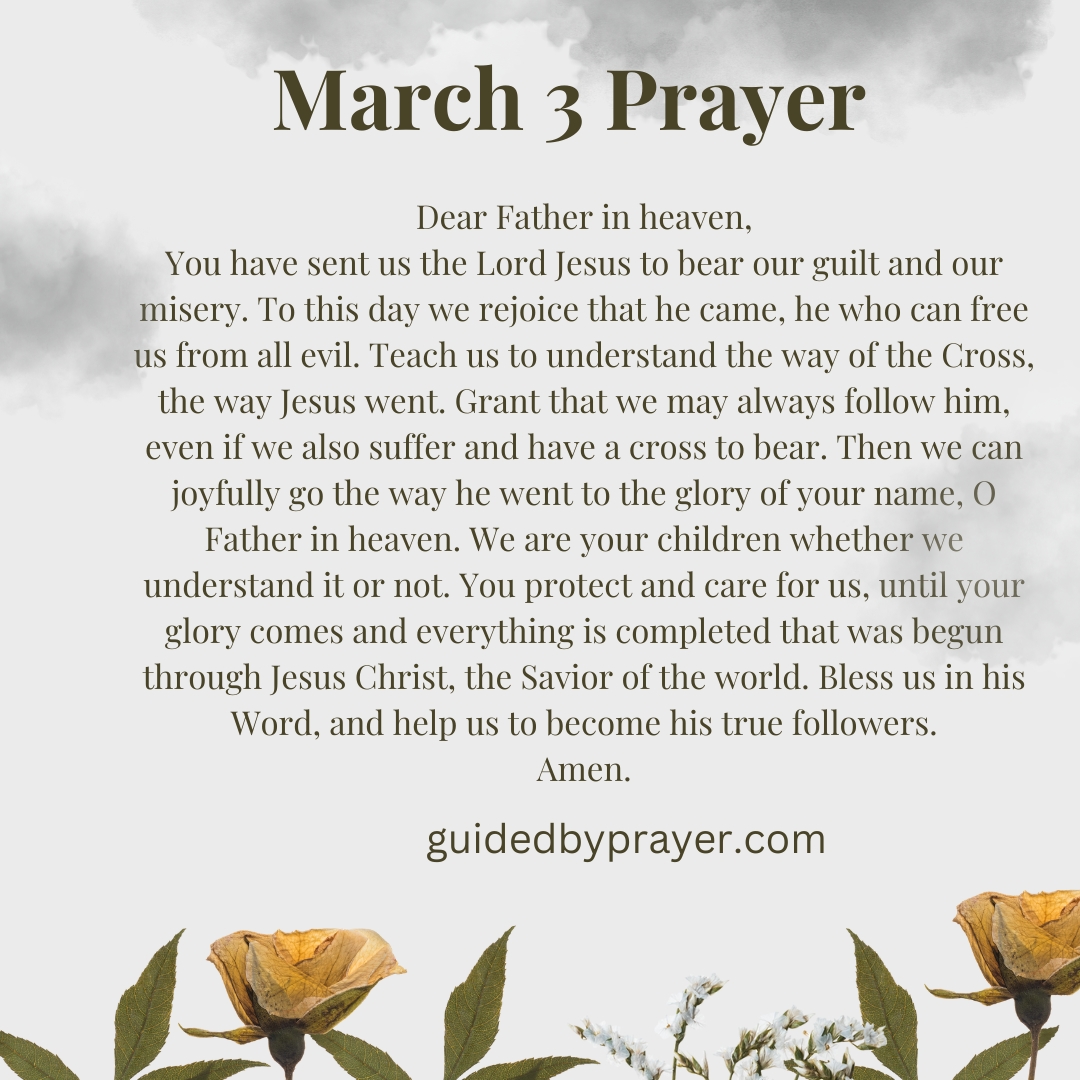 March 3 Prayer