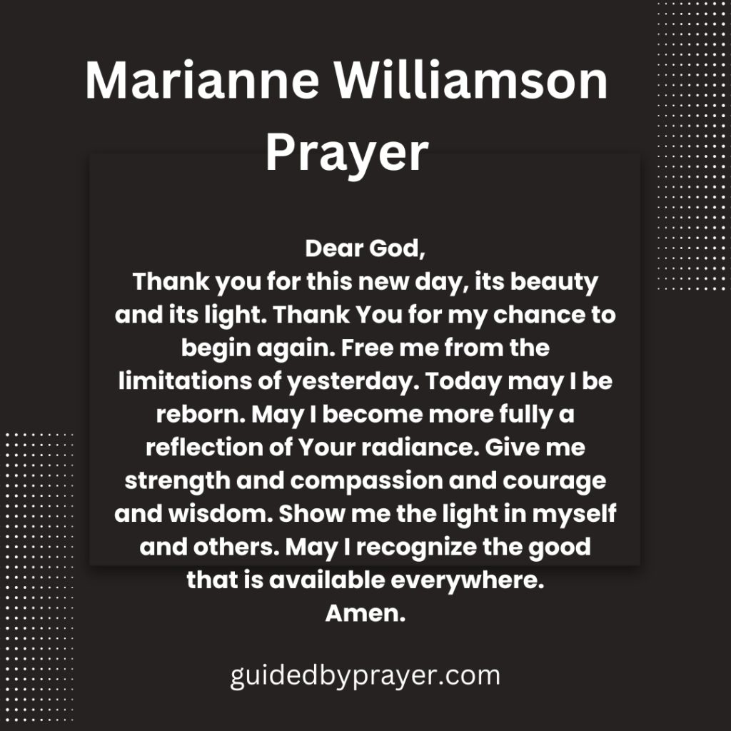 Marianne Williamson Prayer