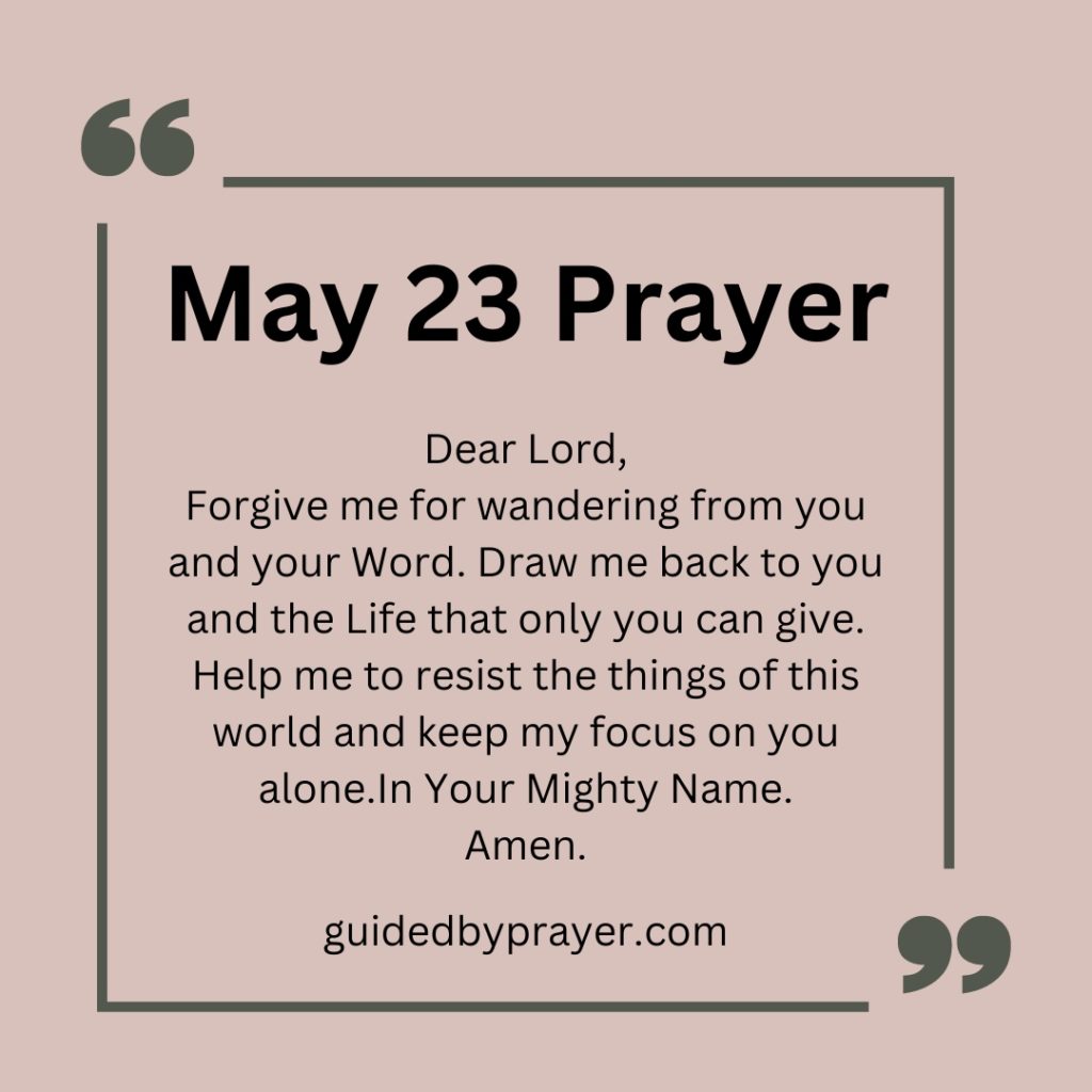 May 23 Prayer