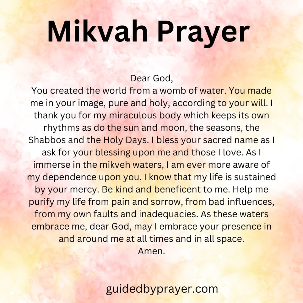 Mikvah Prayer