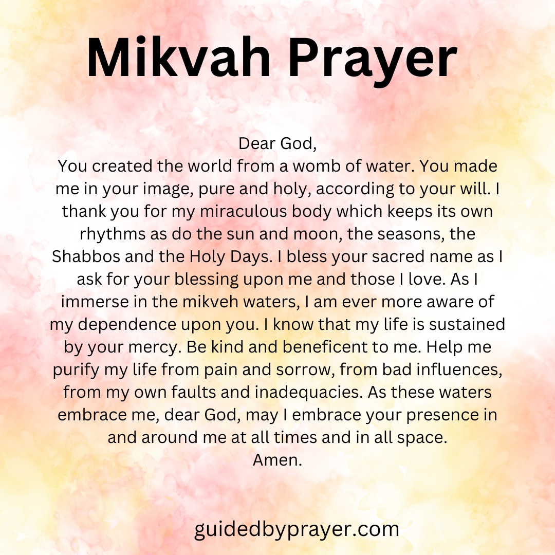 Mikvah Prayer Guided by Prayer