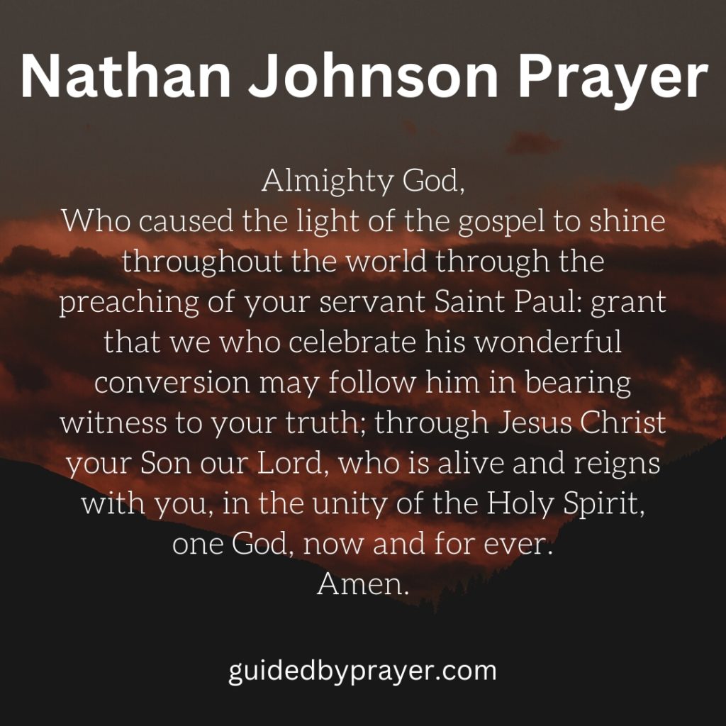 Nathan Johnson Prayer