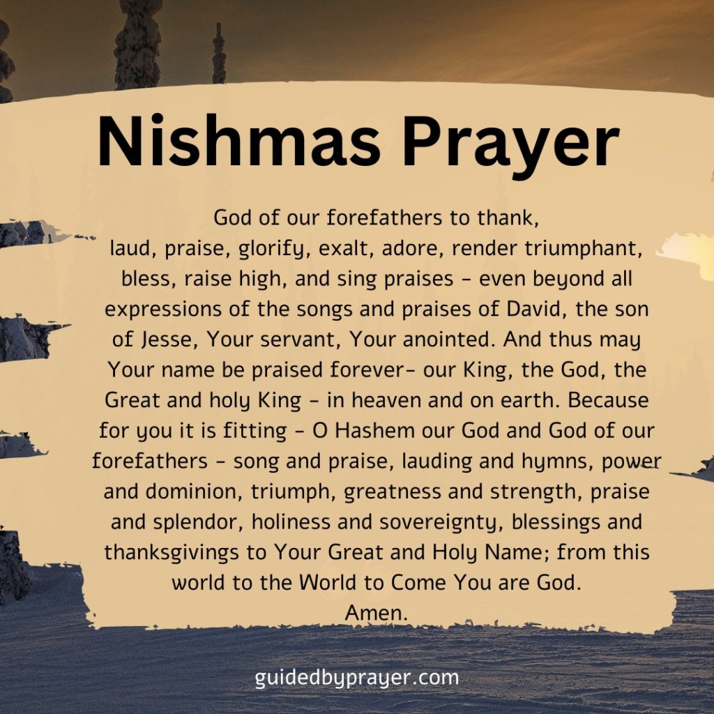 Nishmas Prayer