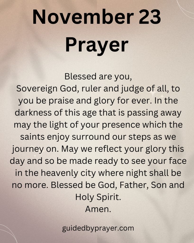 November 23 Prayer