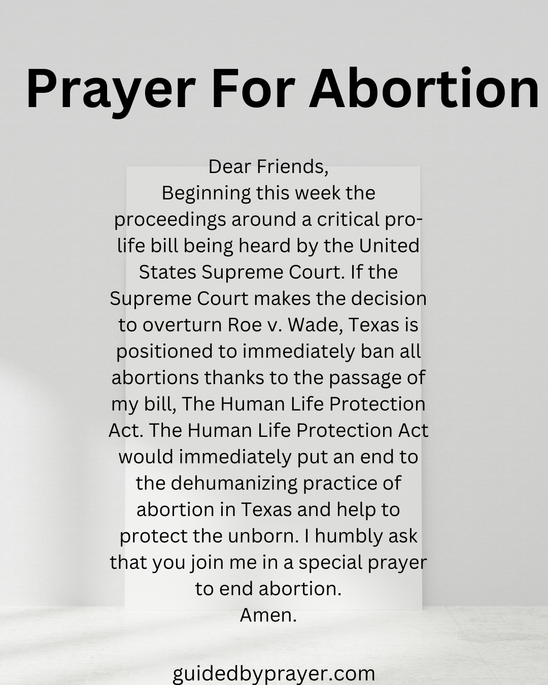 Prayer For Abortion – Guided by Prayer