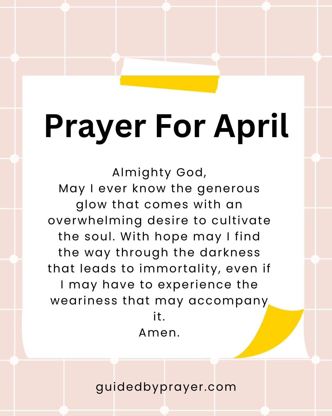 Prayer For April Guided by Prayer