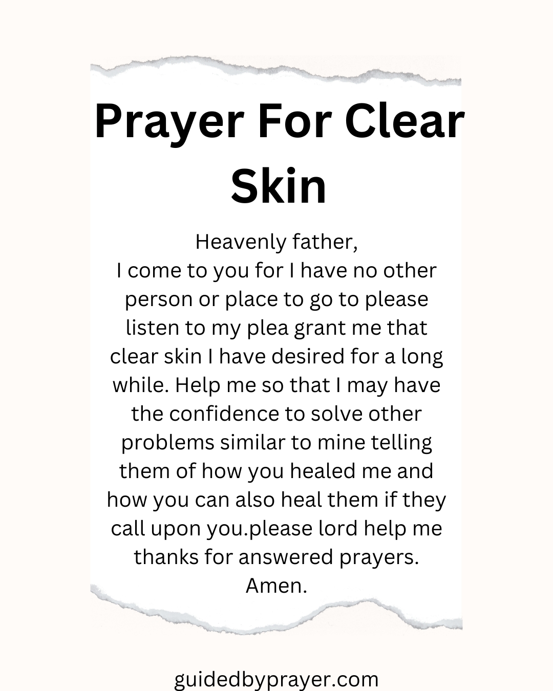 Prayer For Clear Skin – Guided by Prayer