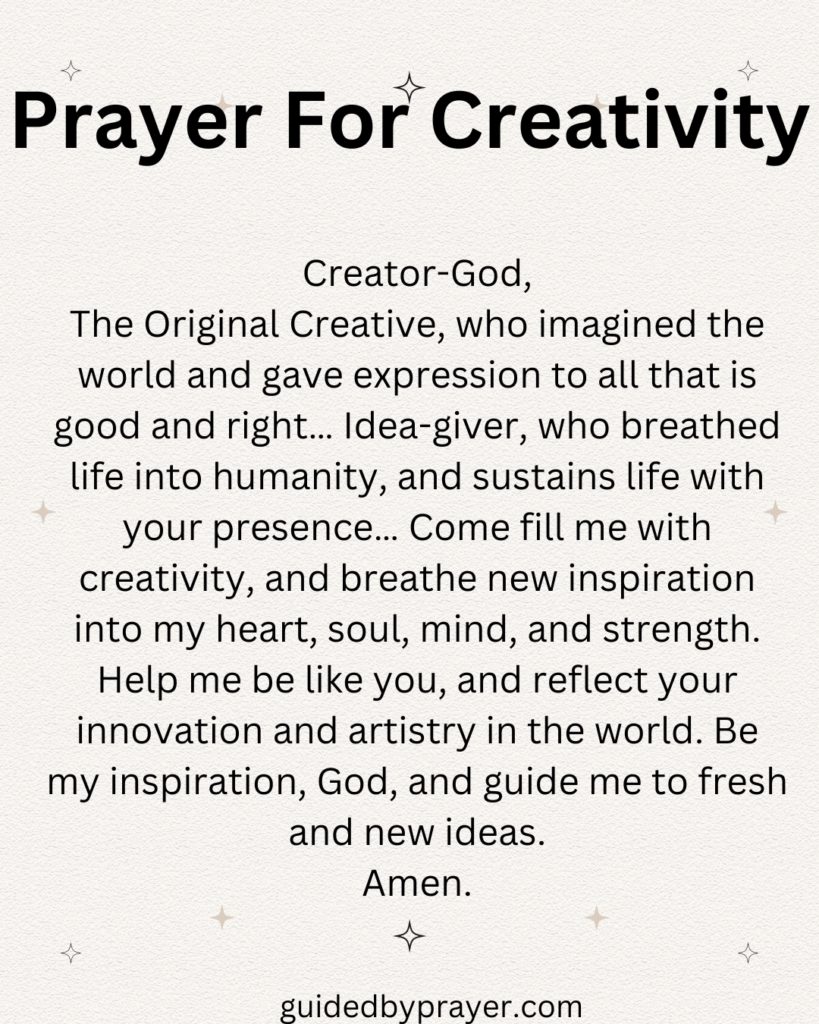 Prayer For Creativity