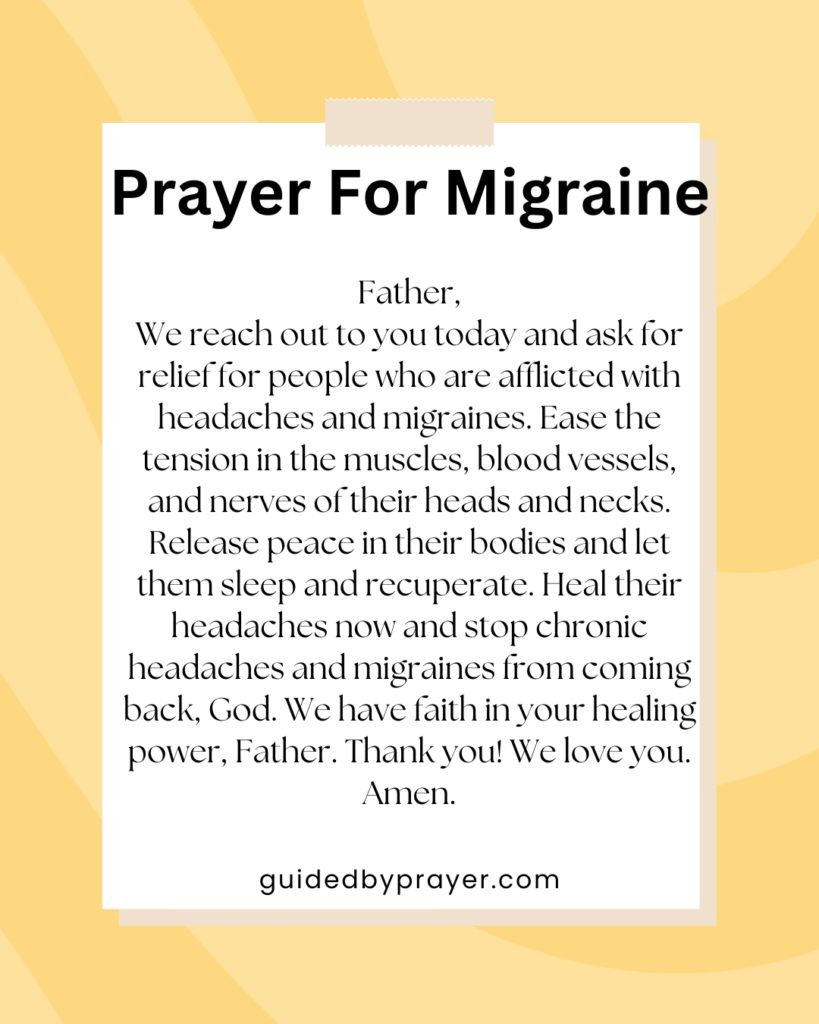 Prayer For Migraine
