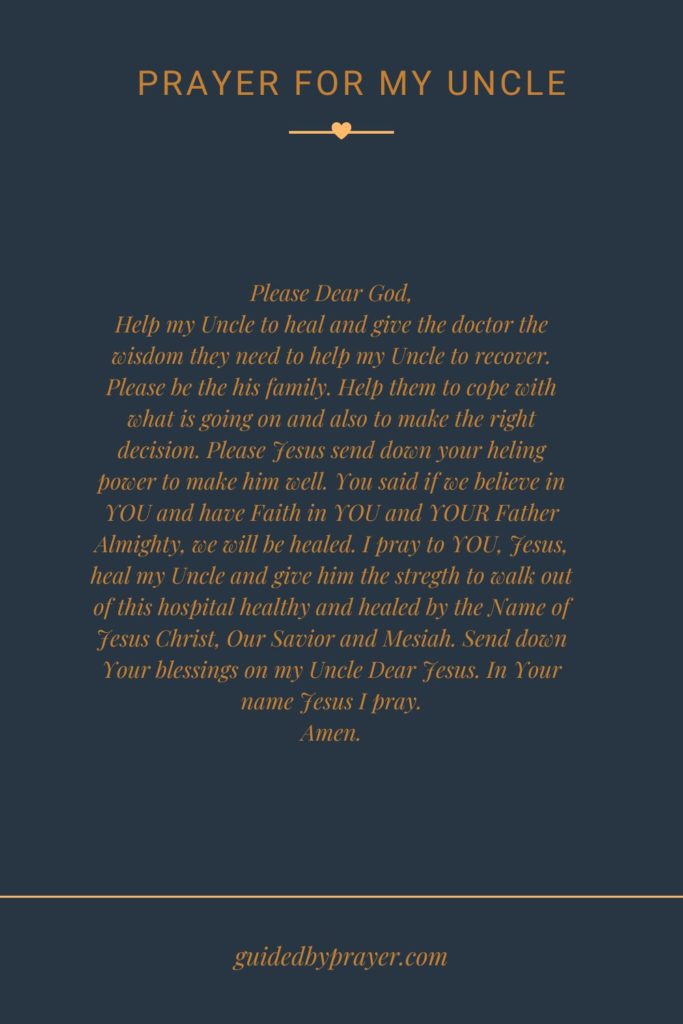 Prayer For My Uncle