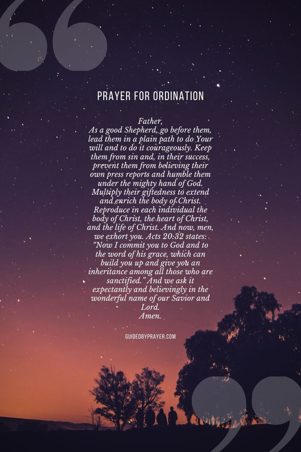 Prayer For Ordination