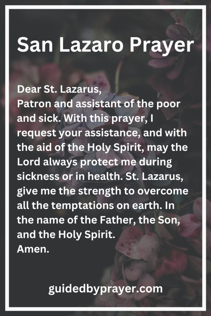 San Lazaro Prayer
