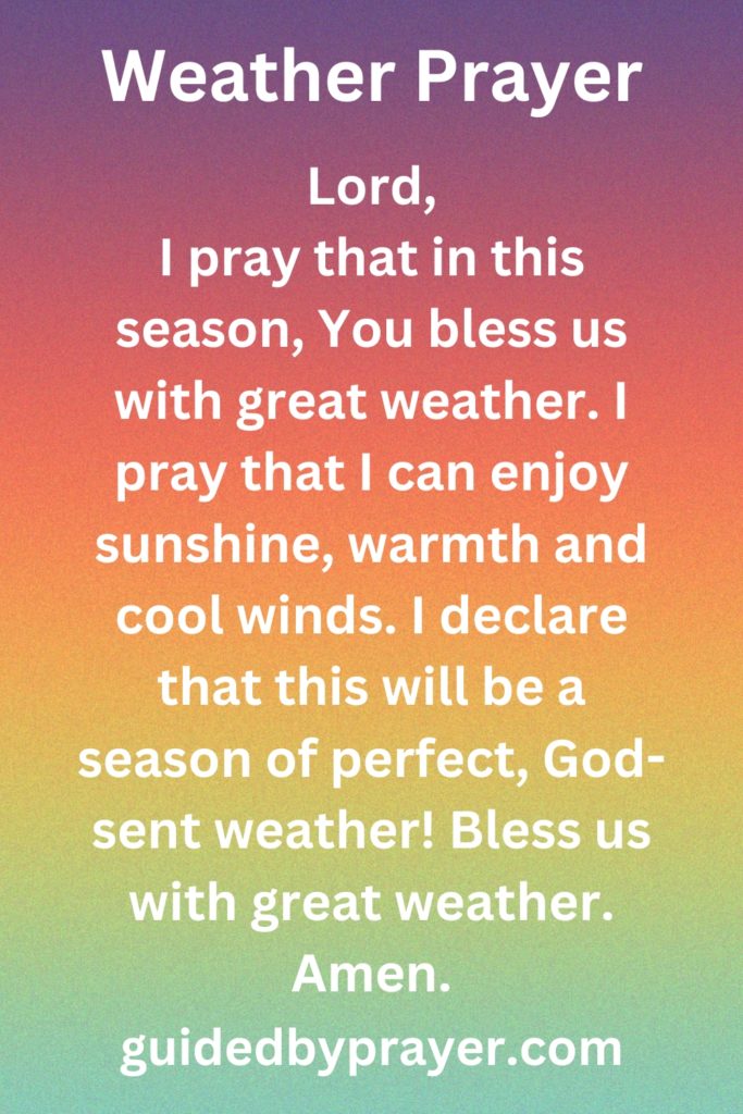 Weather Prayer