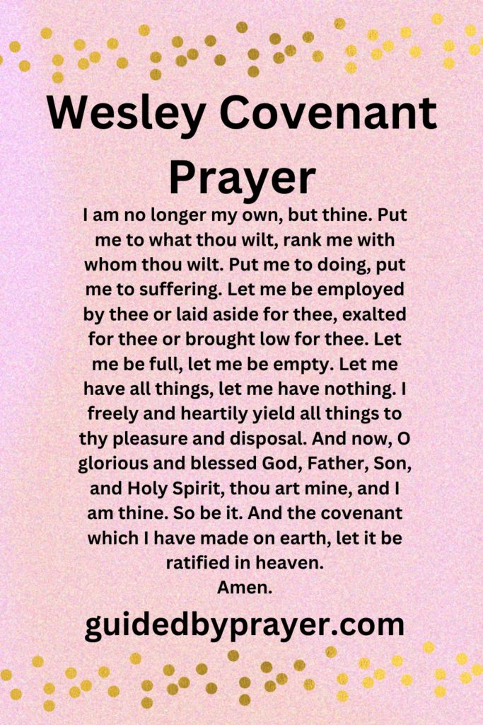 Wesley Covenant Prayer