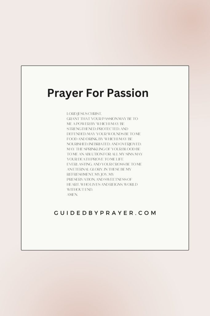 prayer for passion