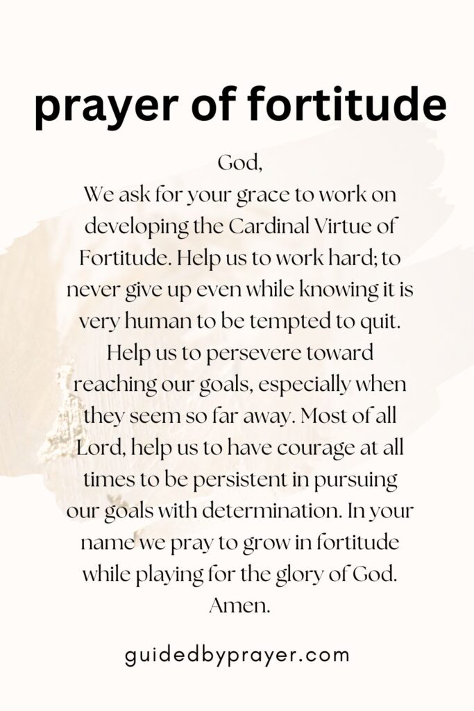 prayer of fortitude