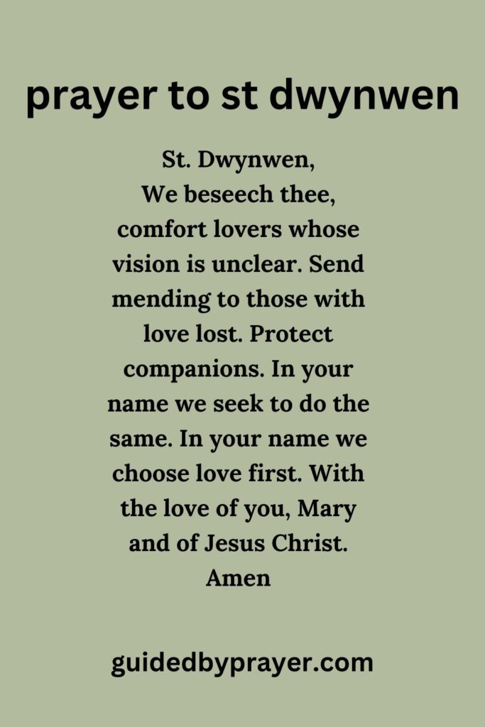 prayer to st dwynwen
