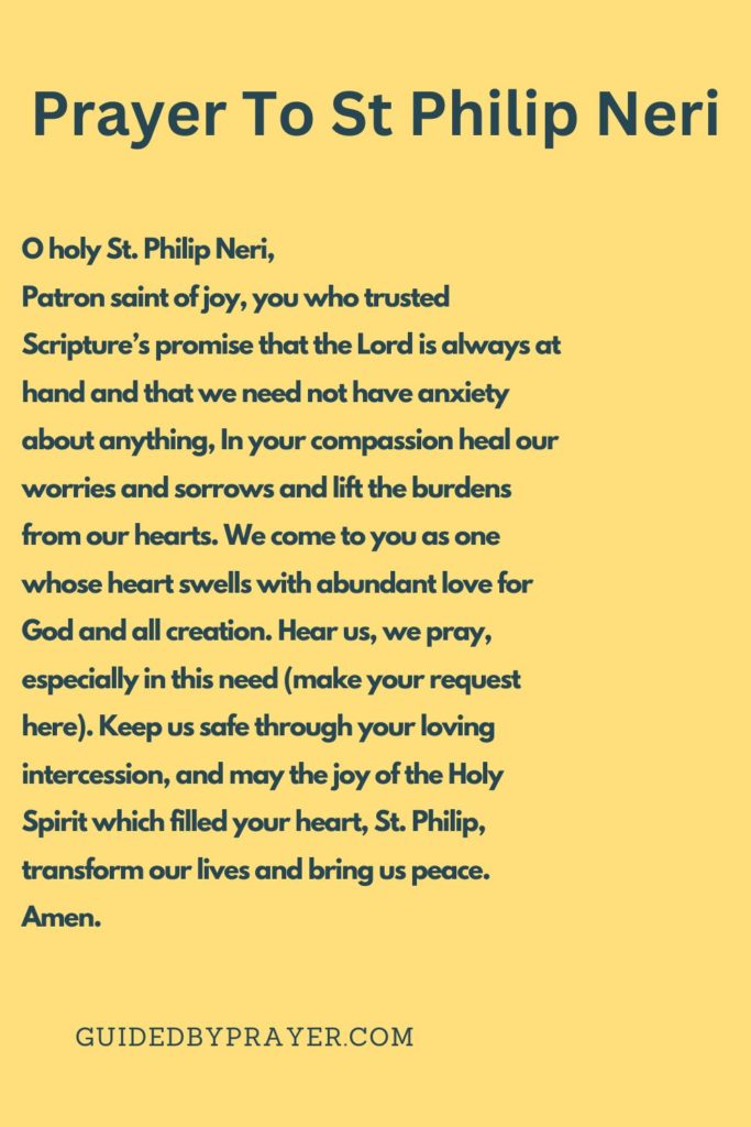 prayer to st philip neri