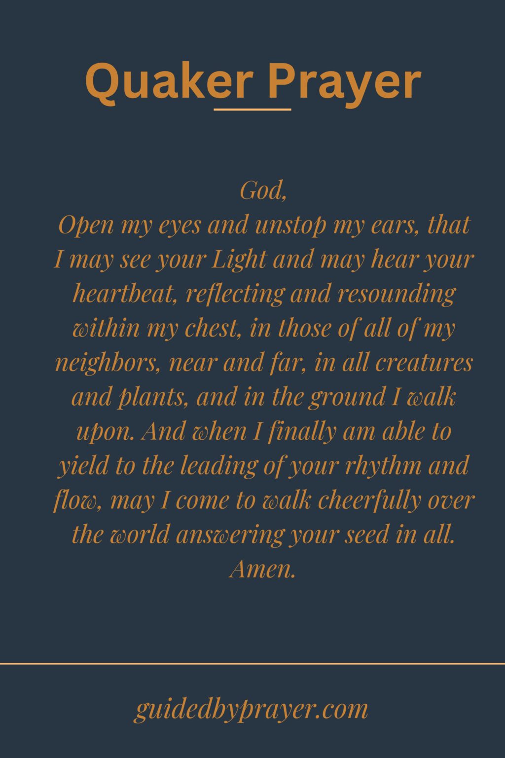 Quaker Prayer Guided by Prayer