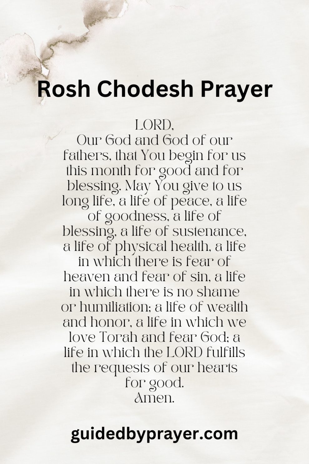 Rosh Chodesh Prayer Guided by Prayer