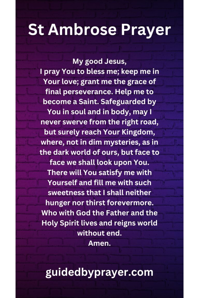 St Ambrose Prayer Guided by Prayer