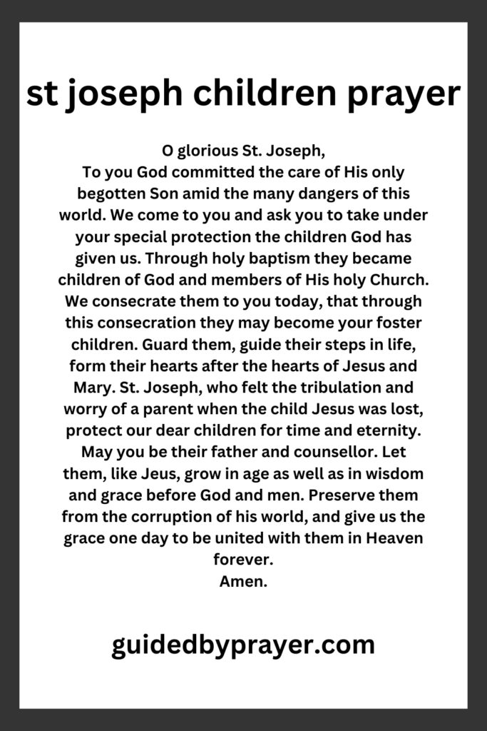 st joseph children prayer