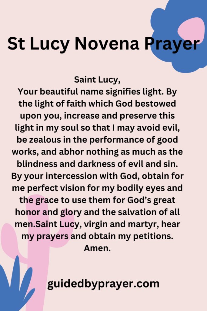 st lucy novena prayer