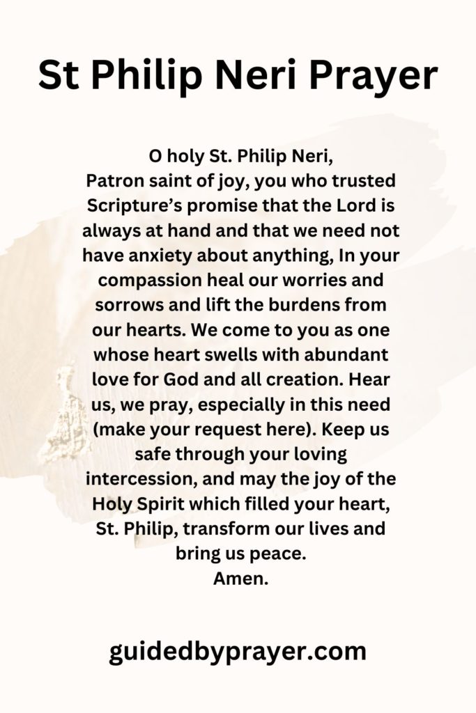 st philip neri prayer