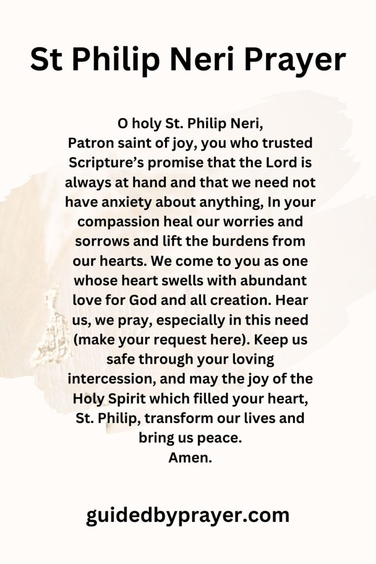 St Philip Neri Prayer Guided by Prayer