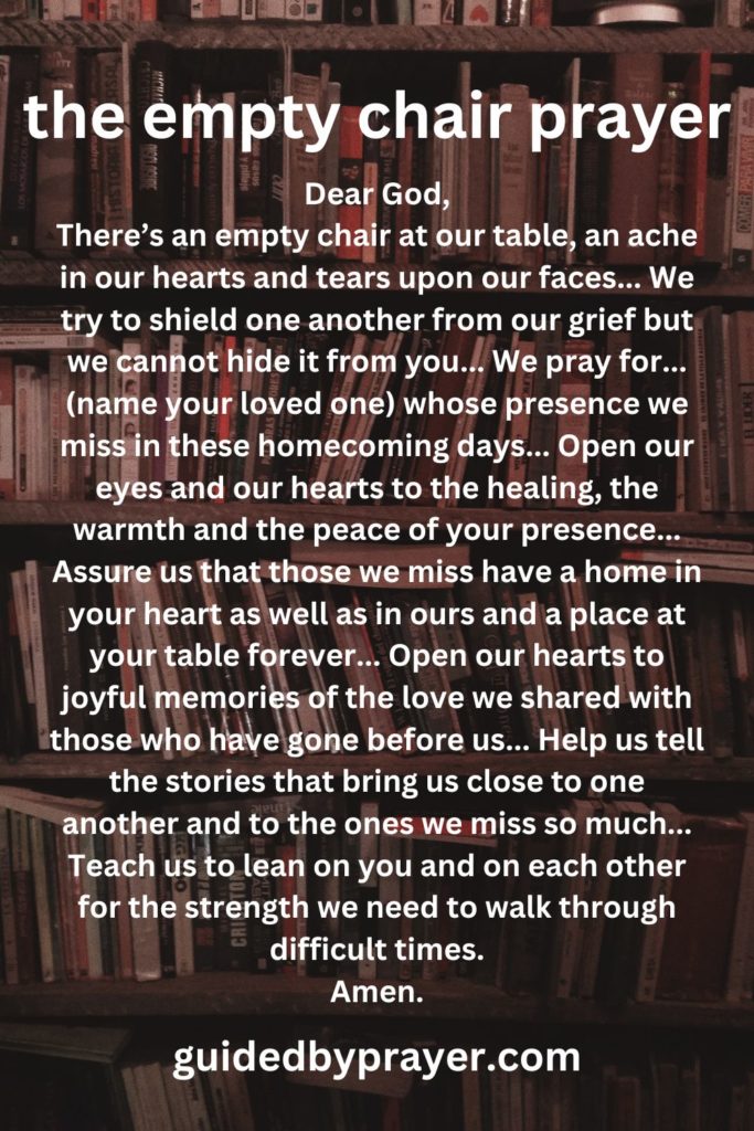 the empty chair prayer