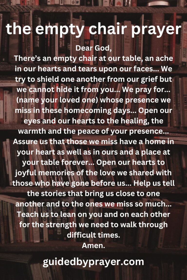 The Empty Chair Prayer Guided by Prayer