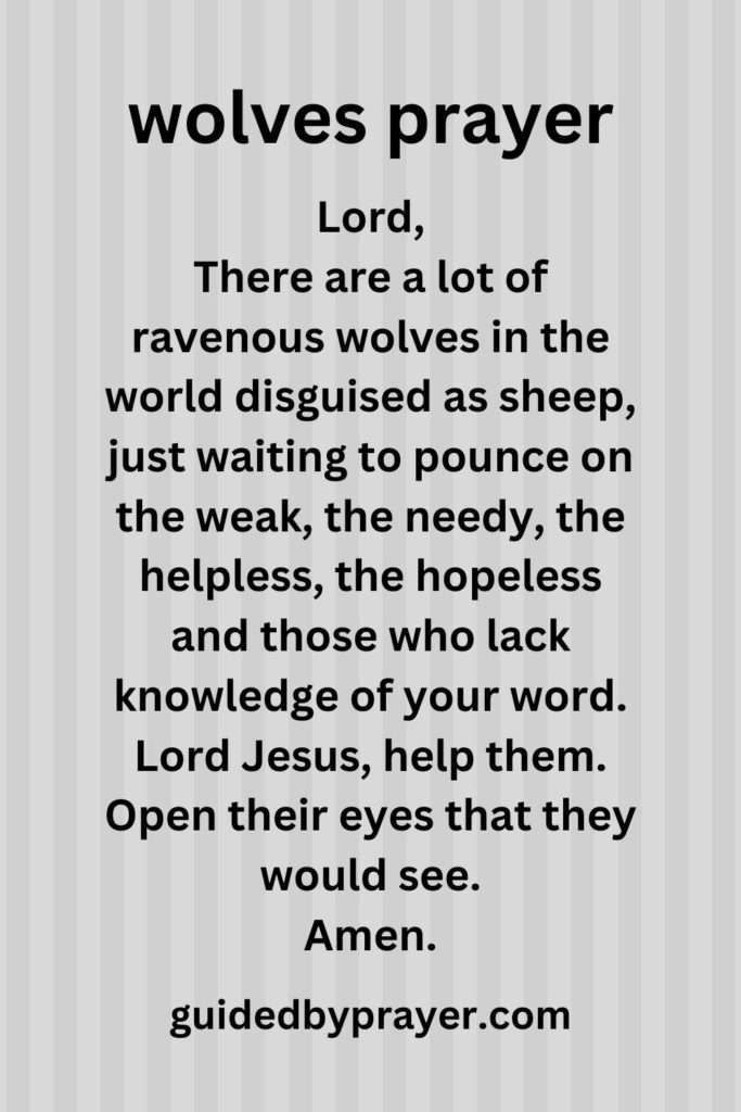 wolves prayer