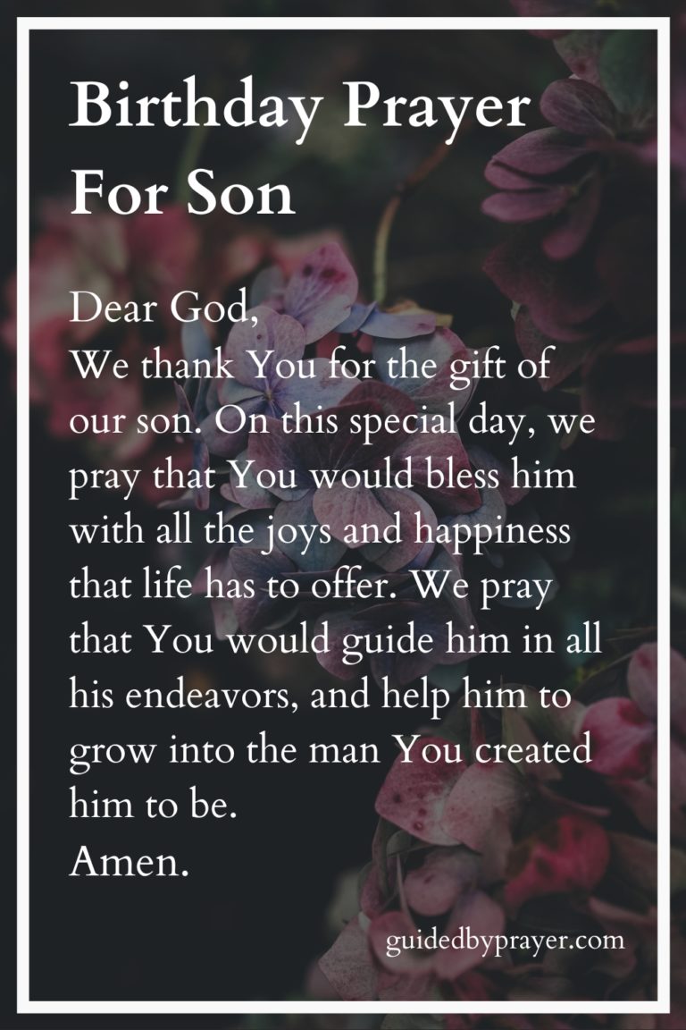 Birthday Prayer For Son – Guided by Prayer