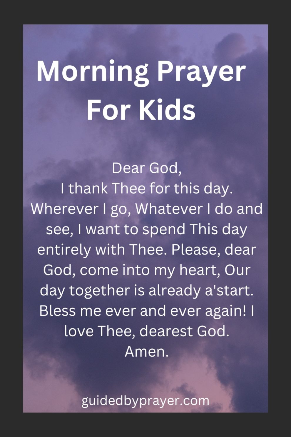 Morning Prayer For Kids – Guided by Prayer