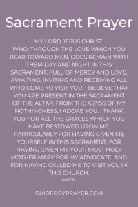Sacrament Prayer - Guided by Prayer