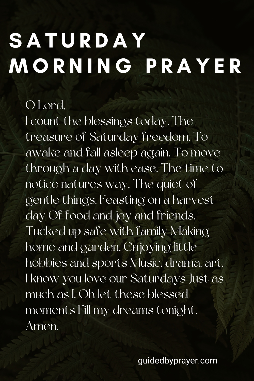 Saturday Morning Prayer - Guided by Prayer