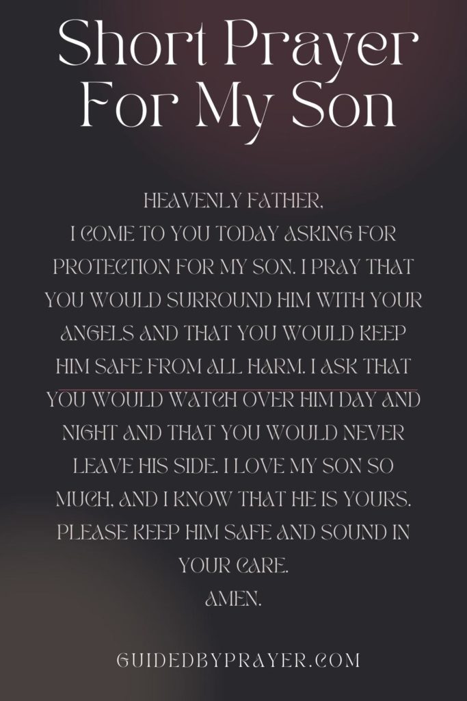 Short Prayer For My Son