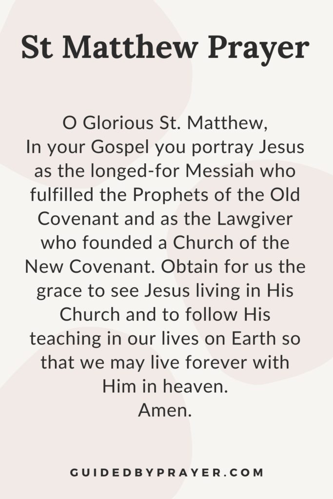 St Matthew Prayer