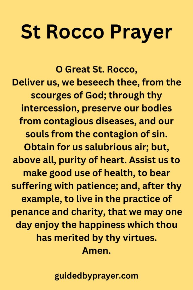 St Rocco Prayer Guided by Prayer