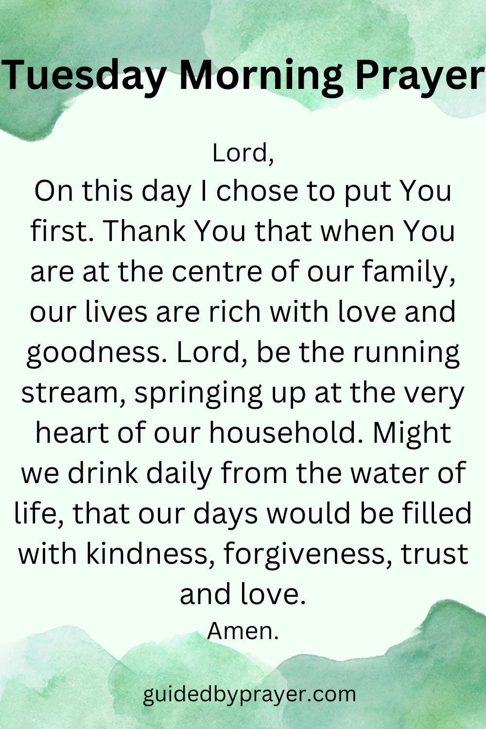 Tuesday Morning Prayer – Guided by Prayer